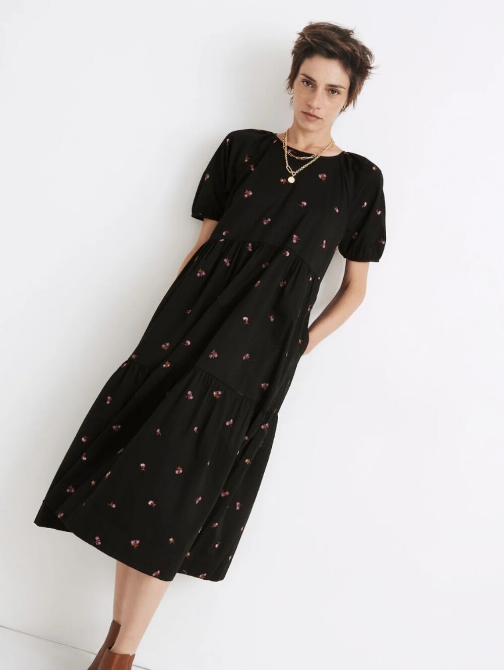Madewell Cattail Tiered Dress